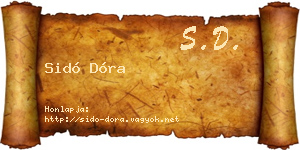Sidó Dóra névjegykártya